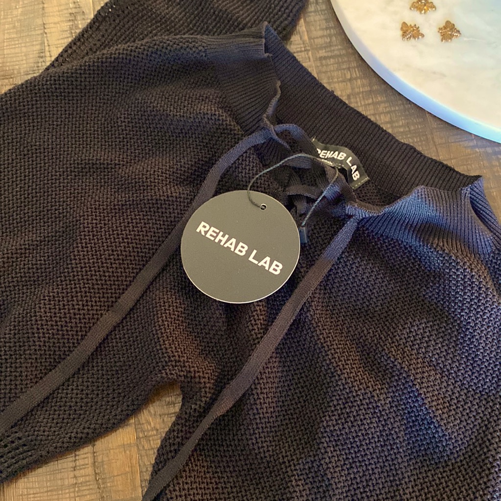 Rehab Lab Knit Leggings In Black Brand New